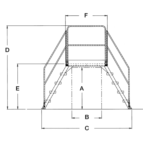 &eacute;chelles de liaison, 104" Port&eacute;e hors tout, 60" ha x 36" p, 24" Largeur de la marche Helyx Safety & Industrial Supplies