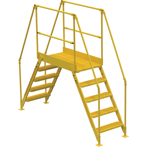 Crossover Ladder, 103-1/2" Overall Span, 50" H x 48" D, 24" Step Width Helyx Safety & Industrial Supplies