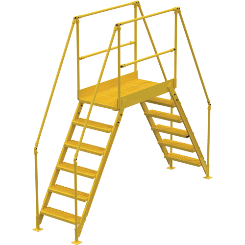 Crossover Ladder, 116" Overall Span, 60" H x 48" D, 24" Step Width Helyx Safety & Industrial Supplies