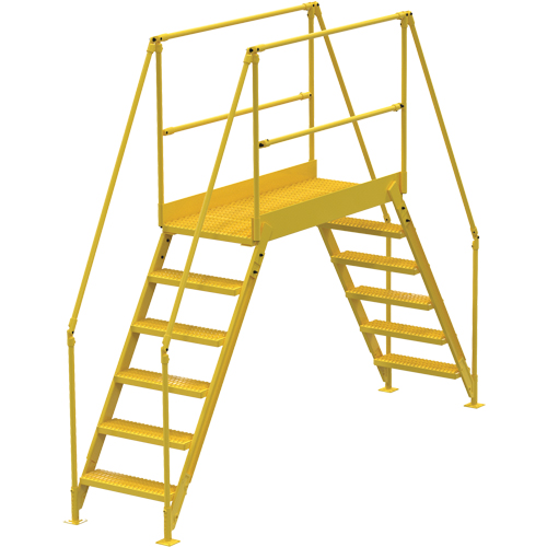 Crossover Ladder, 128" Overall Span, 60" H x 60" D, 24" Step Width Helyx Safety & Industrial Supplies