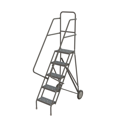 &eacute;chelles roulantes en acier, 5 marches, Largeur de la marche 16", Hauteur de la plateforme 50", Acier Helyx Safety & Industrial Supplies