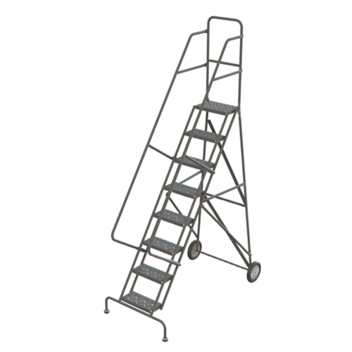 &eacute;chelles roulantes en acier, 8 marches, Largeur de la marche 16", Hauteur de la plateforme 80", Acier Helyx Safety & Industrial Supplies