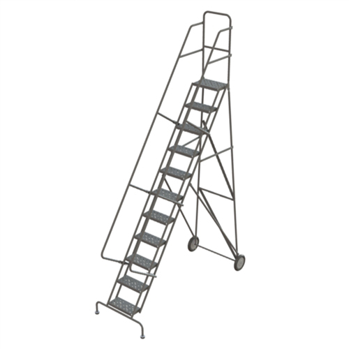 &eacute;chelles roulantes en acier, 11 marches, Largeur de la marche 16", Hauteur de la plateforme 110", Acier Helyx Safety & Industrial Supplies