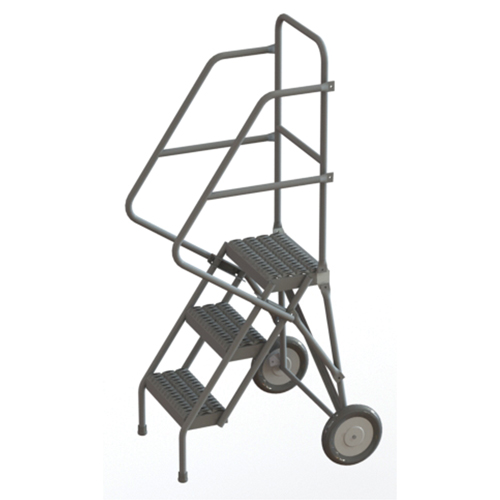 Rolling Ladder, 3 Steps, Serrated, 30" High Helyx Safety & Industrial Supplies