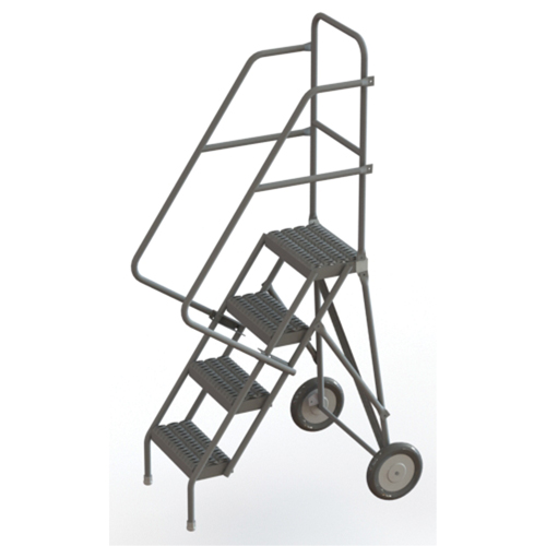 Rolling Ladder, 4 Steps, Serrated, 40" High Helyx Safety & Industrial Supplies