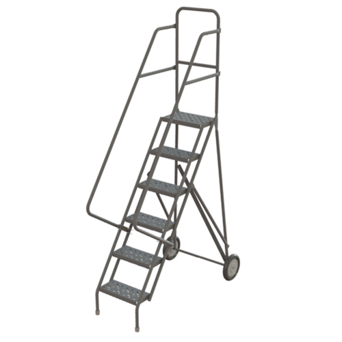 Rolling Ladder, 6 Steps, Serrated, 66" High Helyx Safety & Industrial Supplies