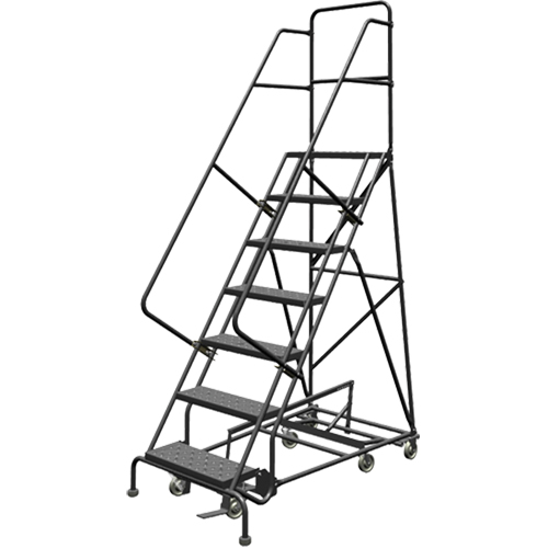 &eacute;chelles roulantes multidirectionnelles, 7 marches, Largeur de la marche 24", Hauteur de la plateforme 70", Acier Helyx Safety & Industrial Supplies