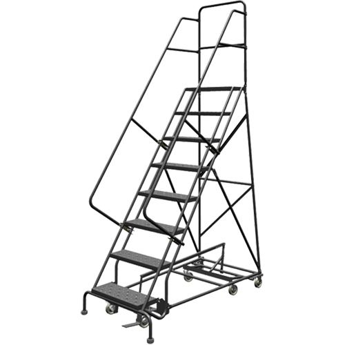 &eacute;chelles roulantes multidirectionnelles, 8 marches, Largeur de la marche 24", Hauteur de la plateforme 80", Acier Helyx Safety & Industrial Supplies