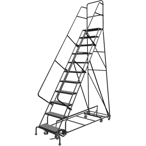 &eacute;chelles roulantes multidirectionnelles, 11 marches, Largeur de la marche 24", Hauteur de la plateforme 110", Acier Helyx Safety & Industrial Supplies