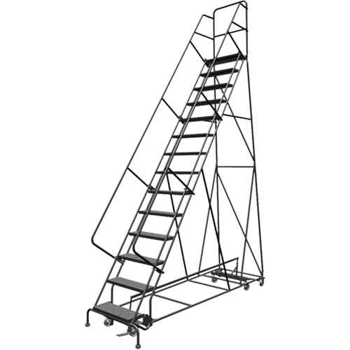 &eacute;chelles roulantes multidirectionnelles, 14 marches, Largeur de la marche 24", Hauteur de la plateforme 140", Acier Helyx Safety & Industrial Supplies