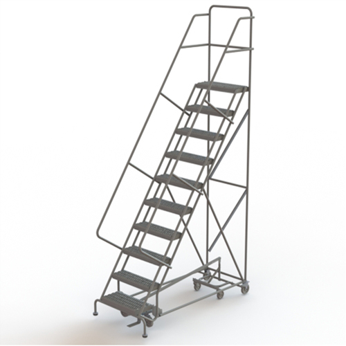 &eacute;chelles roulantes multidirectionnelles, 10 marches, Largeur de la marche 24", Hauteur de la plateforme 100", Acier Helyx Safety & Industrial Supplies