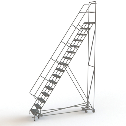&eacute;chelles roulantes multidirectionnelles, 16 marches, Largeur de la marche 24", Hauteur de la plateforme 160", Acier Helyx Safety & Industrial Supplies