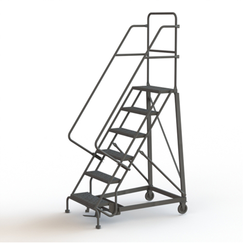 &eacute;chelles roulantes robustes, 6 marches, Largeur de la marche 24", Hauteur de la plateforme 60", Acier Helyx Safety & Industrial Supplies