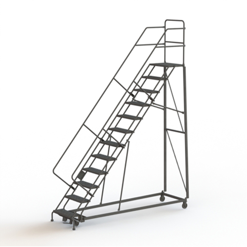 &eacute;chelles robustes en angle de s&eacute;curit&eacute;, 12 marches, Perfor&eacute;, Inclinaison 50°, Hauteur 120" Helyx Safety & Industrial Supplies