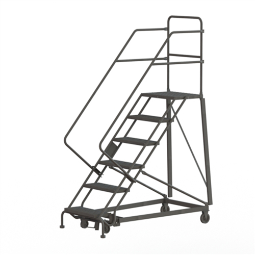 &eacute;chelles robustes en angle de s&eacute;curit&eacute;, 6 marches, Stri&eacute;, Inclinaison 50°, Hauteur 60" Helyx Safety & Industrial Supplies