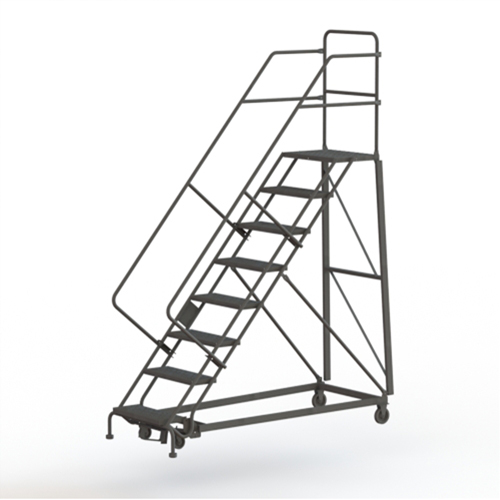 Heavy Duty Safety Slope Ladder, 8 Steps, Serrated, 50° Incline, 80" High Helyx Safety & Industrial Supplies
