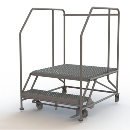 Plateforme de travail mobile, Acier, 2 Marches, 20" ha, 36" p, 36" Marche, Stri&eacute; Helyx Safety & Industrial Supplies