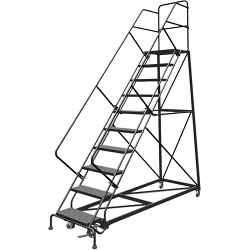 &eacute;chelles en angle de s&eacute;curit&eacute;, 9 marches, Perfor&eacute;, Inclinaison 50°, Hauteur 90" Helyx Safety & Industrial Supplies