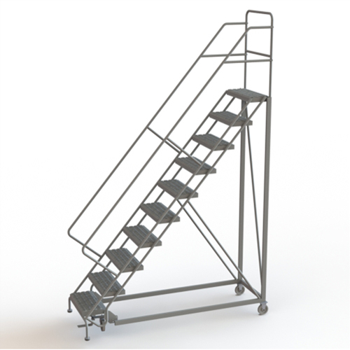 &eacute;chelles en angle de s&eacute;curit&eacute;, 10 marches, Stri&eacute;, Inclinaison 50°, Hauteur 100" Helyx Safety & Industrial Supplies