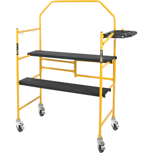 Jobsite Series 4' Safety Rail & Tool Shelf Scaffold Kit, Steel Frame, 49-1/2" D x 57-3/4" H Helyx Safety & Industrial Supplies