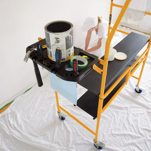 Jobsite Series 4' Safety Rail & Tool Shelf Scaffold Kit, Steel Frame, 49-1/2" D x 57-3/4" H Helyx Safety & Industrial Supplies