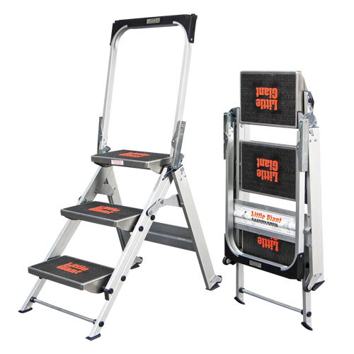 Safety Stepladder with Bar & Tray, 2.2', Aluminum, 300 lbs. Capacity, Type 1A Helyx Safety & Industrial Supplies