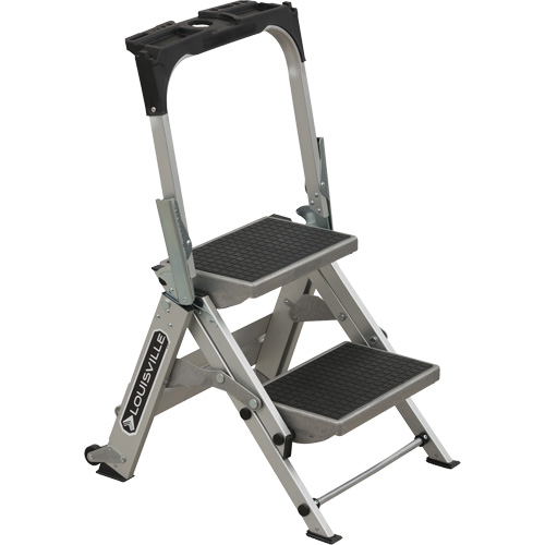 Tilt & Roll Step Stool Ladder, 2 Steps, 23" x 21" x 34.50" High Helyx Safety & Industrial Supplies