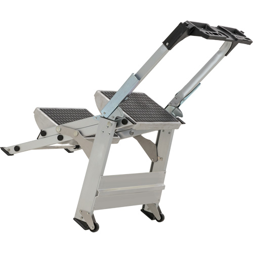 Tilt & Roll Step Stool Ladder, 2 Steps, 23" x 21" x 34.50" High Helyx Safety & Industrial Supplies