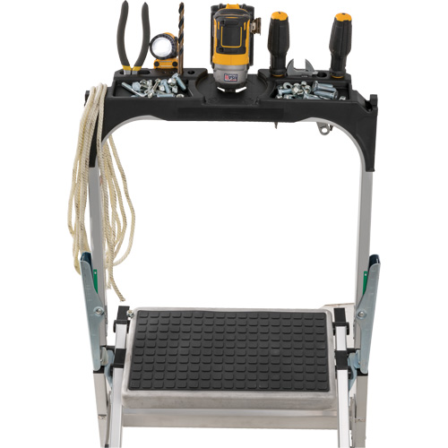 Tilt & Roll Step Stool Ladder, 2 Steps, 23" x 21" x 34.50" High Helyx Safety & Industrial Supplies