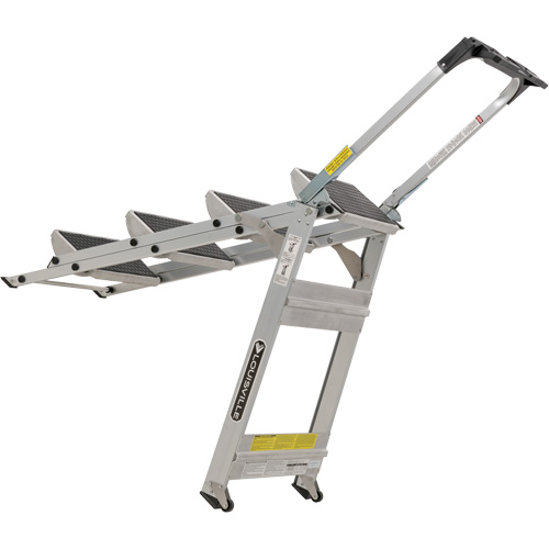 Tilt & Roll Step Stool Ladder, 4 Steps, 44.25" x 22.13" x 59" High Helyx Safety & Industrial Supplies