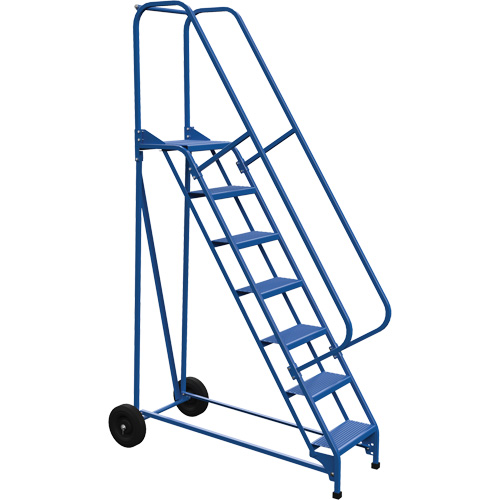 &eacute;chelle escamotable et portative Roll-A-Fold, 7 marches, Perfor&eacute;, Hauteur 70" Helyx Safety & Industrial Supplies