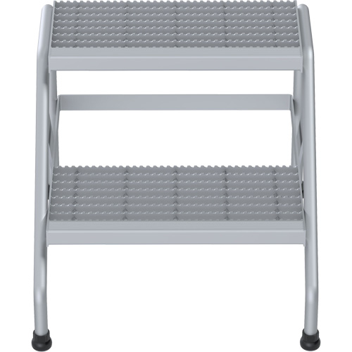 Aluminum Step Stand, 2 Step(s), 22-13/16" W x 24-9/16" L x 20" H, 500 lbs. Capacity Helyx Safety & Industrial Supplies