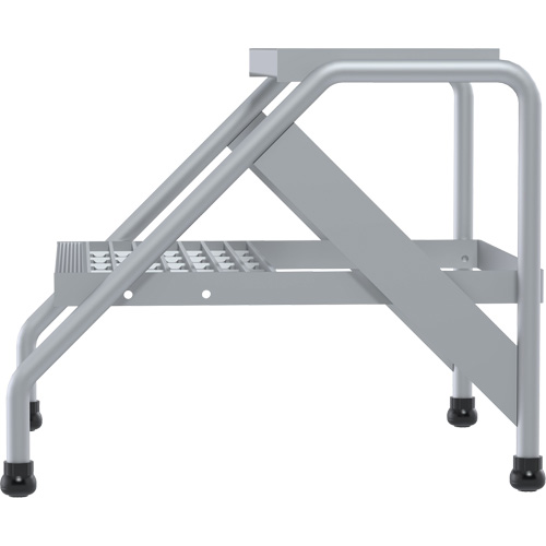 Aluminum Step Stand, 2 Step(s), 22-13/16" W x 24-9/16" L x 20" H, 500 lbs. Capacity Helyx Safety & Industrial Supplies