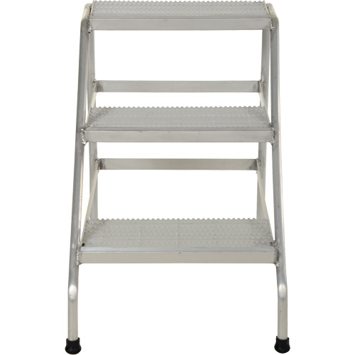 Aluminum Step Stand, 3 Step(s), 22-13/16" W x 34-9/16" L x 30" H, 500 lbs. Capacity Helyx Safety & Industrial Supplies