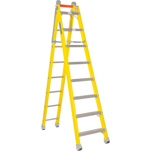 Step to Straight Ladder, 13.8', Fibreglass, 375 lbs., CSA Grade 1AA Helyx Safety & Industrial Supplies