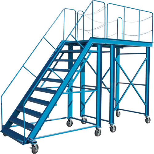 &eacute;chelle &agrave; neige, Acier, 10 Marches, 99" ha, 85-1/2" p, 48" Marche, Stri&eacute; Helyx Safety & Industrial Supplies