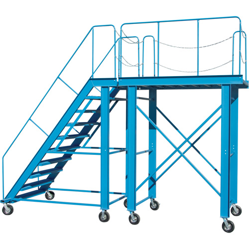 &eacute;chelle &agrave; neige, Acier, 10 Marches, 99" ha, 85-1/2" p, 48" Marche, Stri&eacute; Helyx Safety & Industrial Supplies