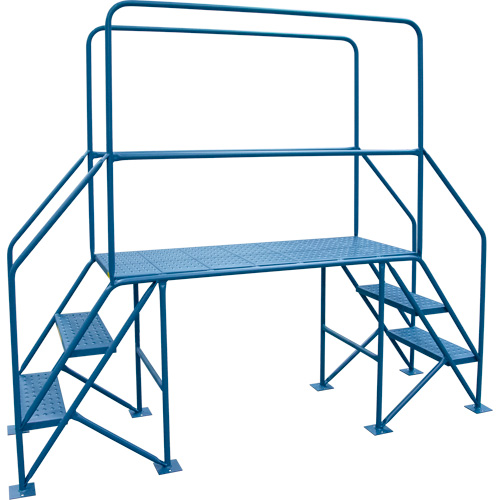 Crossover Ladder, 35-1/2" Overall Span, 31-1/2" H x 22" D, 22" Step Width Helyx Safety & Industrial Supplies