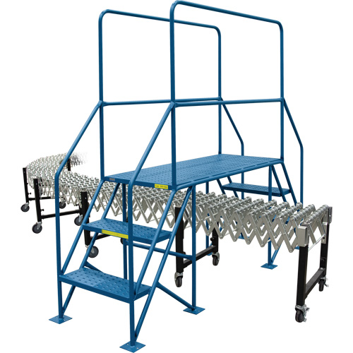 Crossover Ladder, 35-1/2" Overall Span, 31-1/2" H x 22" D, 22" Step Width Helyx Safety & Industrial Supplies