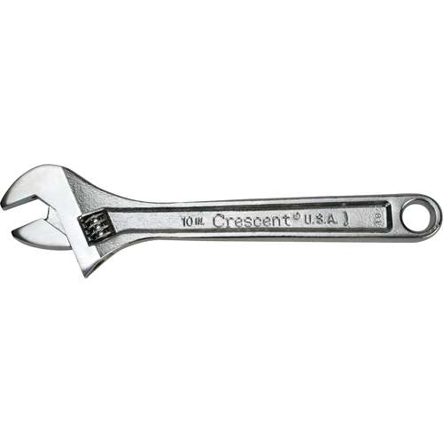 Cl&eacute;s &agrave; molette Crescent, 4" lo, la max. 1/2", Chrome Helyx Safety & Industrial Supplies