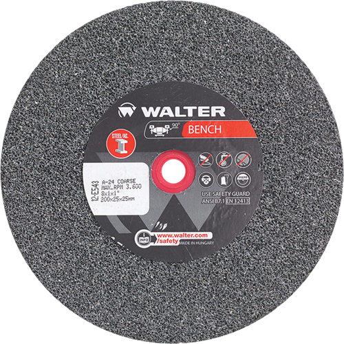 Bench Grinding Wheels, 8" x 1", 1" Arbor, 1 Helyx Safety & Industrial Supplies
