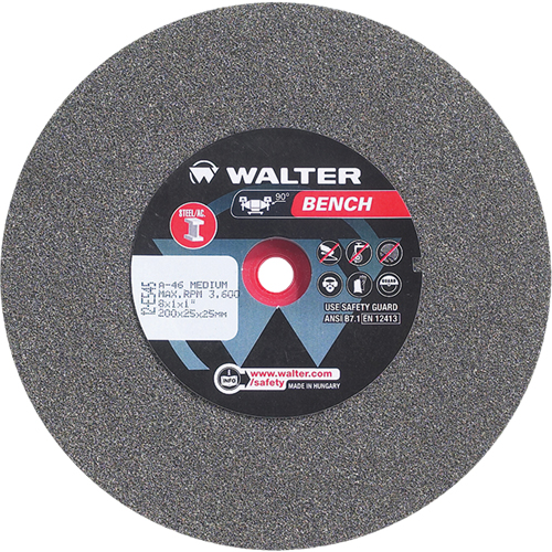 Bench Grinding Wheels, 8" x 1", 1" Arbor, 1 Helyx Safety & Industrial Supplies