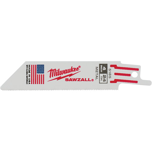 Lames de scie alternative Sawzall, Bim&eacute;tal, 24 Dents par pouce, 4" lo x 3/4" la Helyx Safety & Industrial Supplies