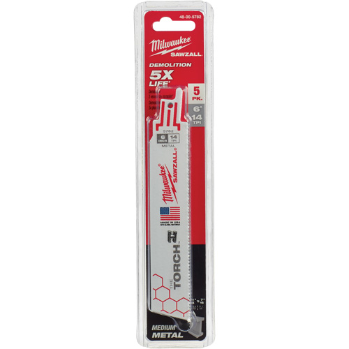 The Torch Sawzall&reg; Blade, Bi-Metal, 14 TPI, 6" L x 1" W Helyx Safety & Industrial Supplies