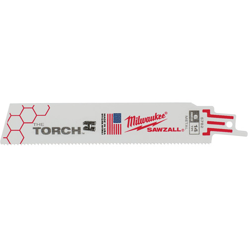 The Torch Sawzall&reg; Blades, Bi-Metal, 14 TPI, 6" L x 1" W Helyx Safety & Industrial Supplies