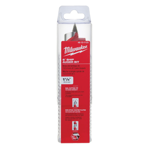 Longue m&egrave;che h&eacute;licoidale pour perceuse, Diam&egrave;tre de 1-1/8", Cannelure 3", Tige 7/16" hexagonal Helyx Safety & Industrial Supplies