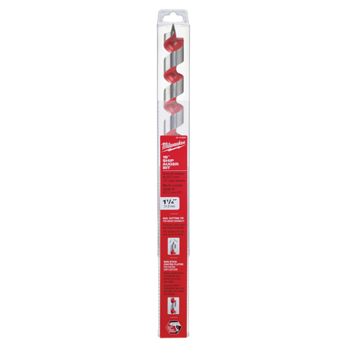 Longue m&egrave;che h&eacute;licoidale pour perceuse, Diam&egrave;tre de 1-1/4", Cannelure 15", Tige 7/16" hexagonal Helyx Safety & Industrial Supplies