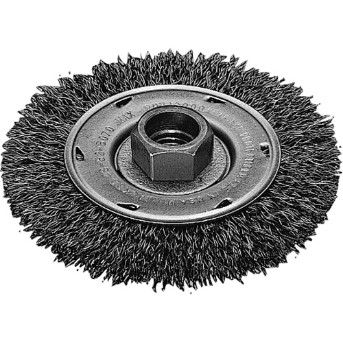 Twist Know Wire Wheel, 4" Dia., 0.02" Fill, 5/8"-11 Arbor, Stainless Steel Helyx Safety & Industrial Supplies