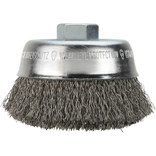 Brosse-boisseau &agrave; fils cr&ecirc;p&eacute;s en acier au carbone Helyx Safety & Industrial Supplies
