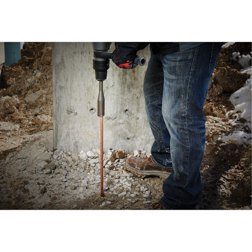 SDS-Max Ground Rod Driver, 3/4"/5/8" Tip, 3/4" Drive Size, 10" Length Helyx Safety & Industrial Supplies